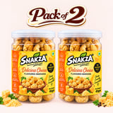 SNAKZA Delicious Cheese Makhana Pack of 2 — two 45 g jars