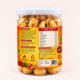 SNAKZA Magic Masala makhana jar — ingredients and nutrition label