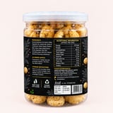 SNAKZA Salt & Pepper makhana jar — ingredients and nutrition label